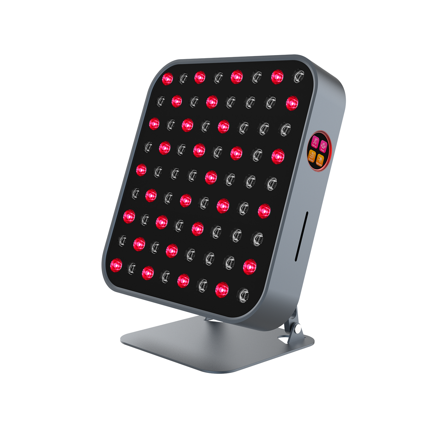 LED light device with red and infrared lights on a white background