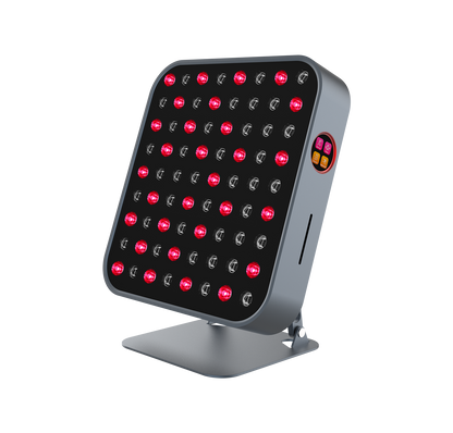 LED light device with red and infrared lights on a white background
